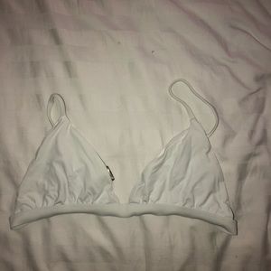 Shore bikini white triangle top